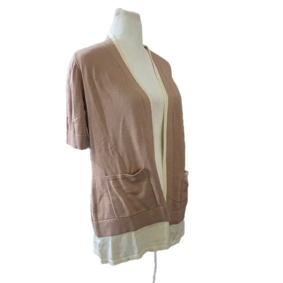 Isaac Mizrahi Women's Cardigan in Soft Brown - Picture 3 of 10
